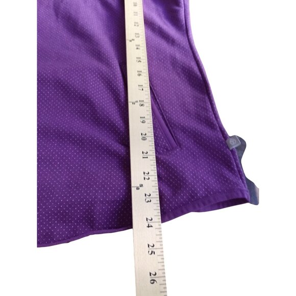 T By Talbots women size M pelite Purple Polka Dot Long Sleeve Top - Picture 5 of 8